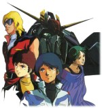 Quattro dei prersonaggi principali di Z Gundam, da sinistra a destra: Quatro, Amuro, Camille e Four