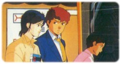 Chen Agi ed Amuro in una scena di Char's Counterattack